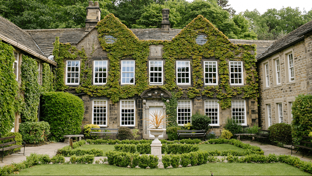 Beautiful french style country house covered in Ivy